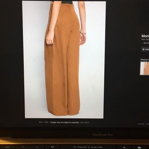 Niki & Gabi pleated brown bellbottom pants